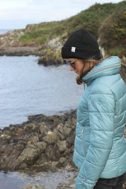 Garron Recycled Waffle Knit Beanie - Basalt Black