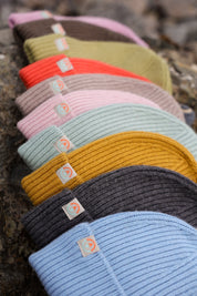 Malin Cashmere + Merino Mix Ribbed Beanie - Willow