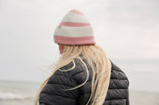 Rue Wool Mix Stripe Beanie - Peony Pink