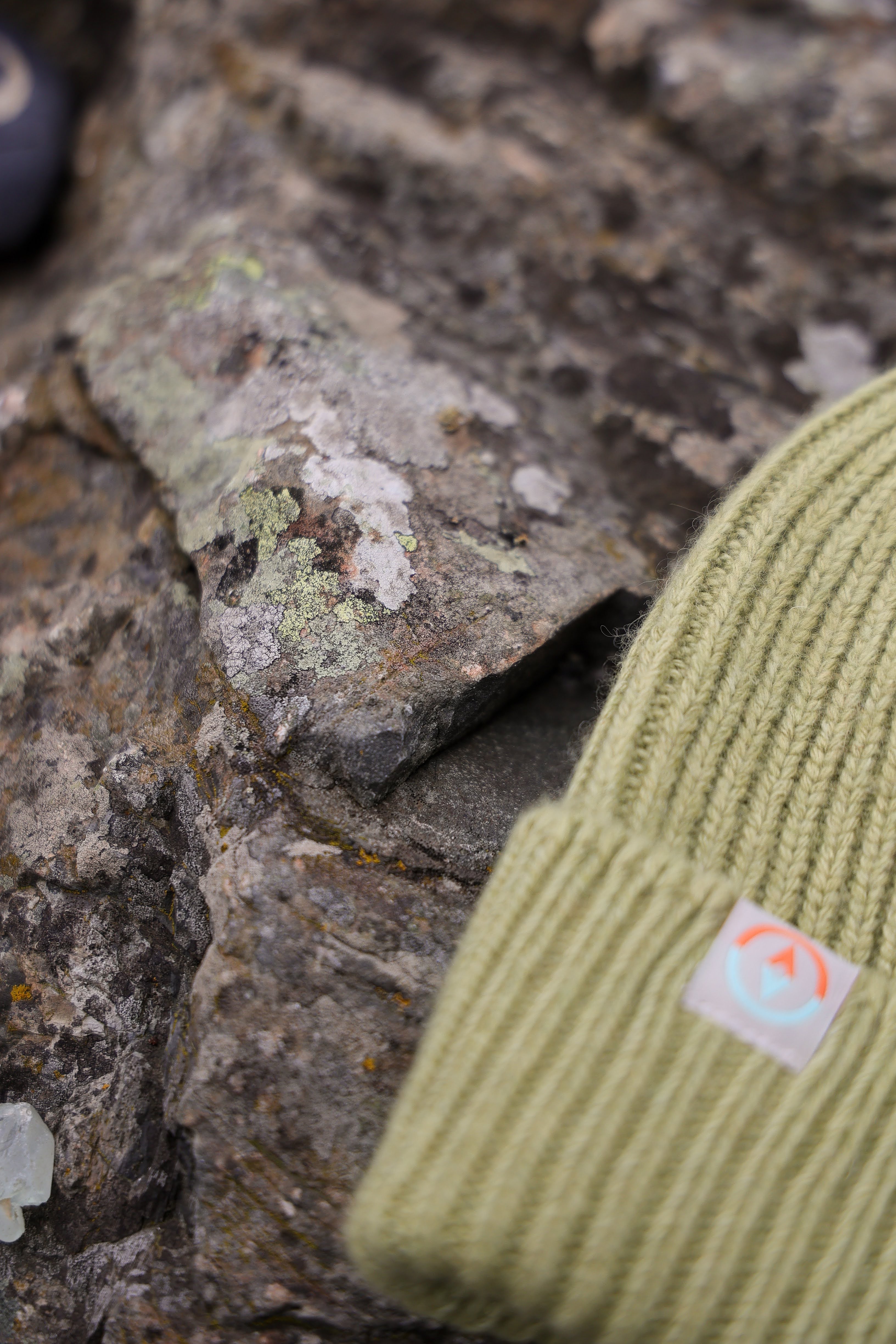 Malin Cashmere + Merino Mix Ribbed Beanie - Pistachio Green