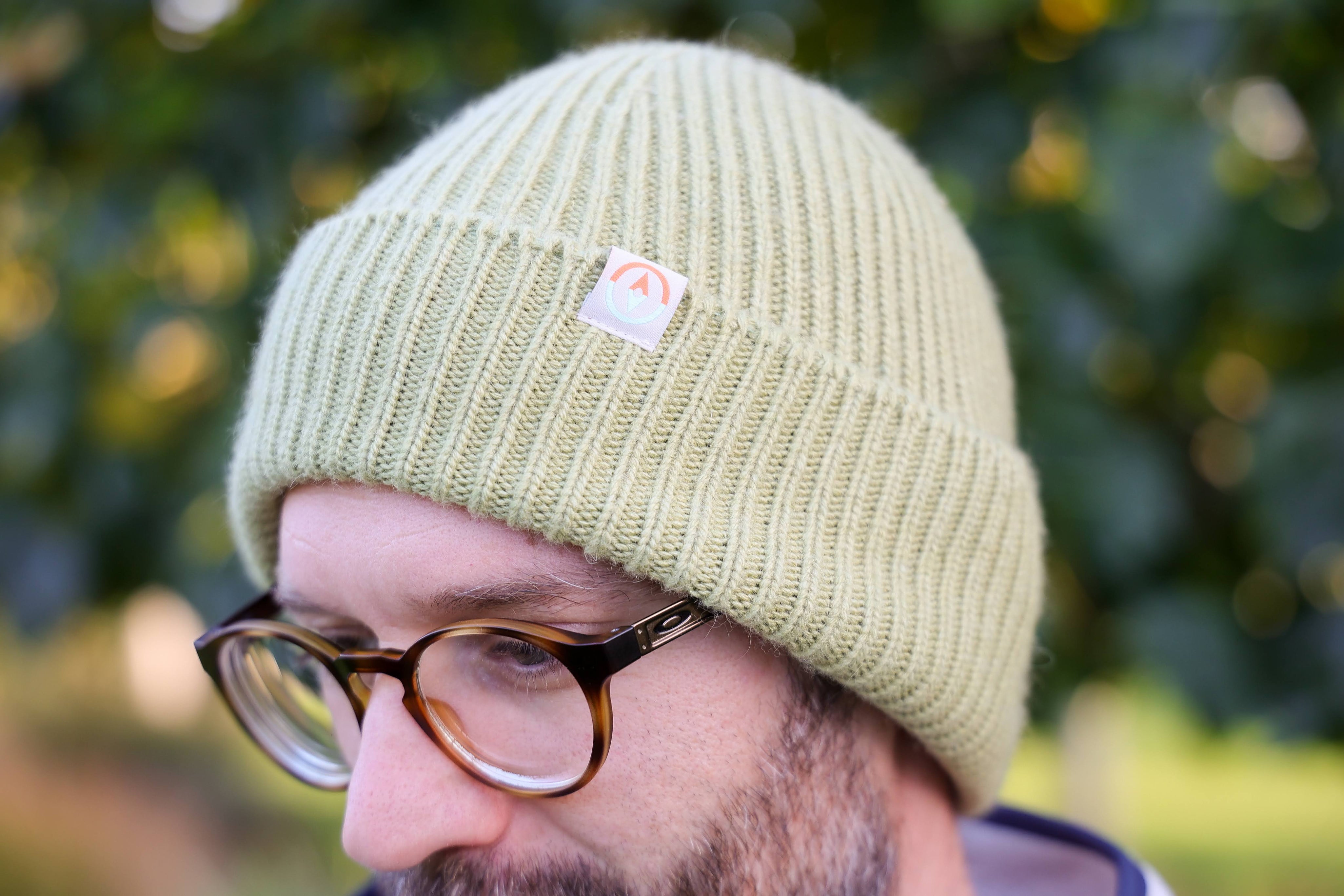 Malin Cashmere + Merino Mix Ribbed Beanie - Pistachio Green