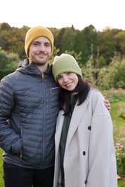 Malin Cashmere + Merino Mix Ribbed Beanie - Pistachio Green