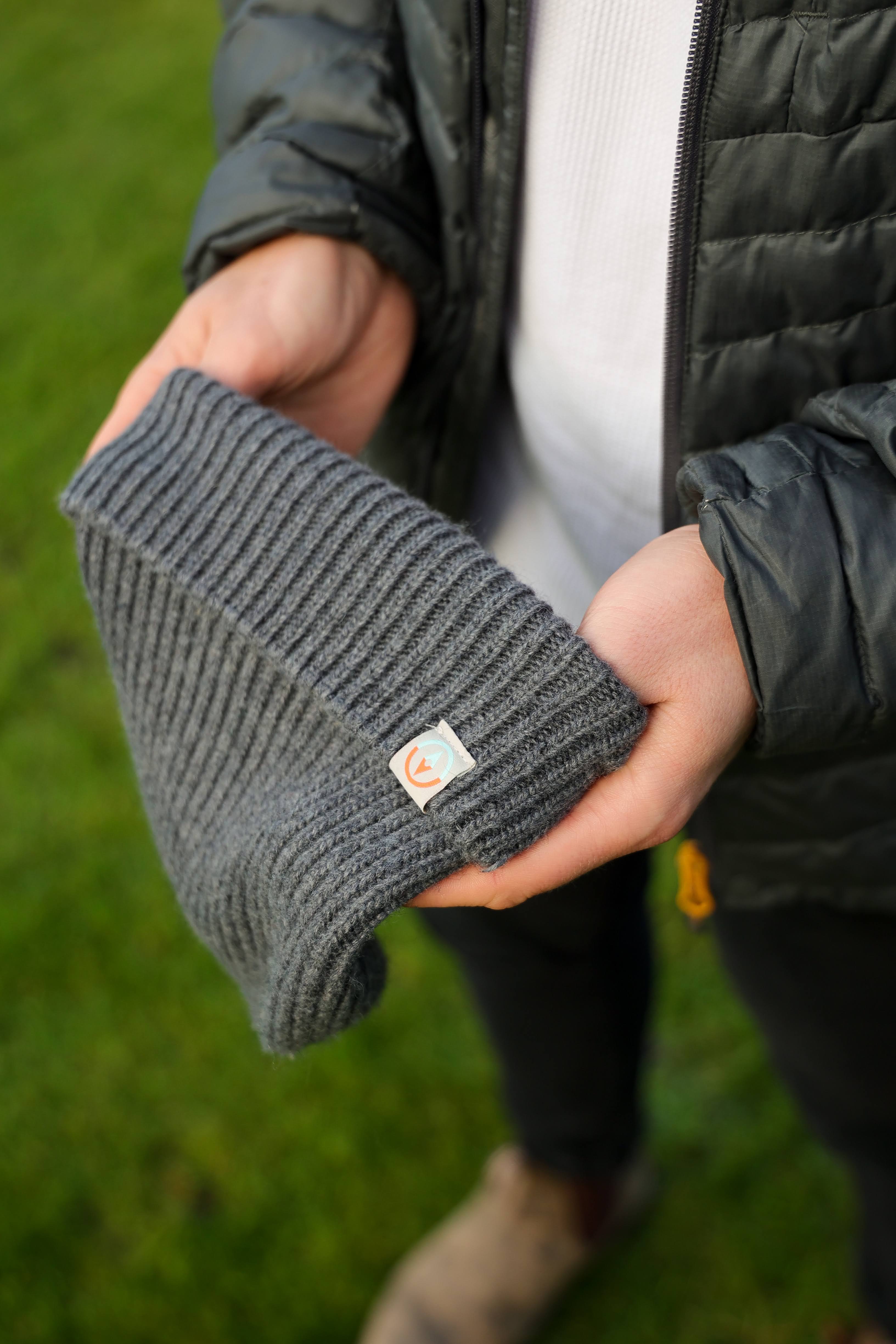 Malin Cashmere + Merino Mix Ribbed Beanie - Slate Grey