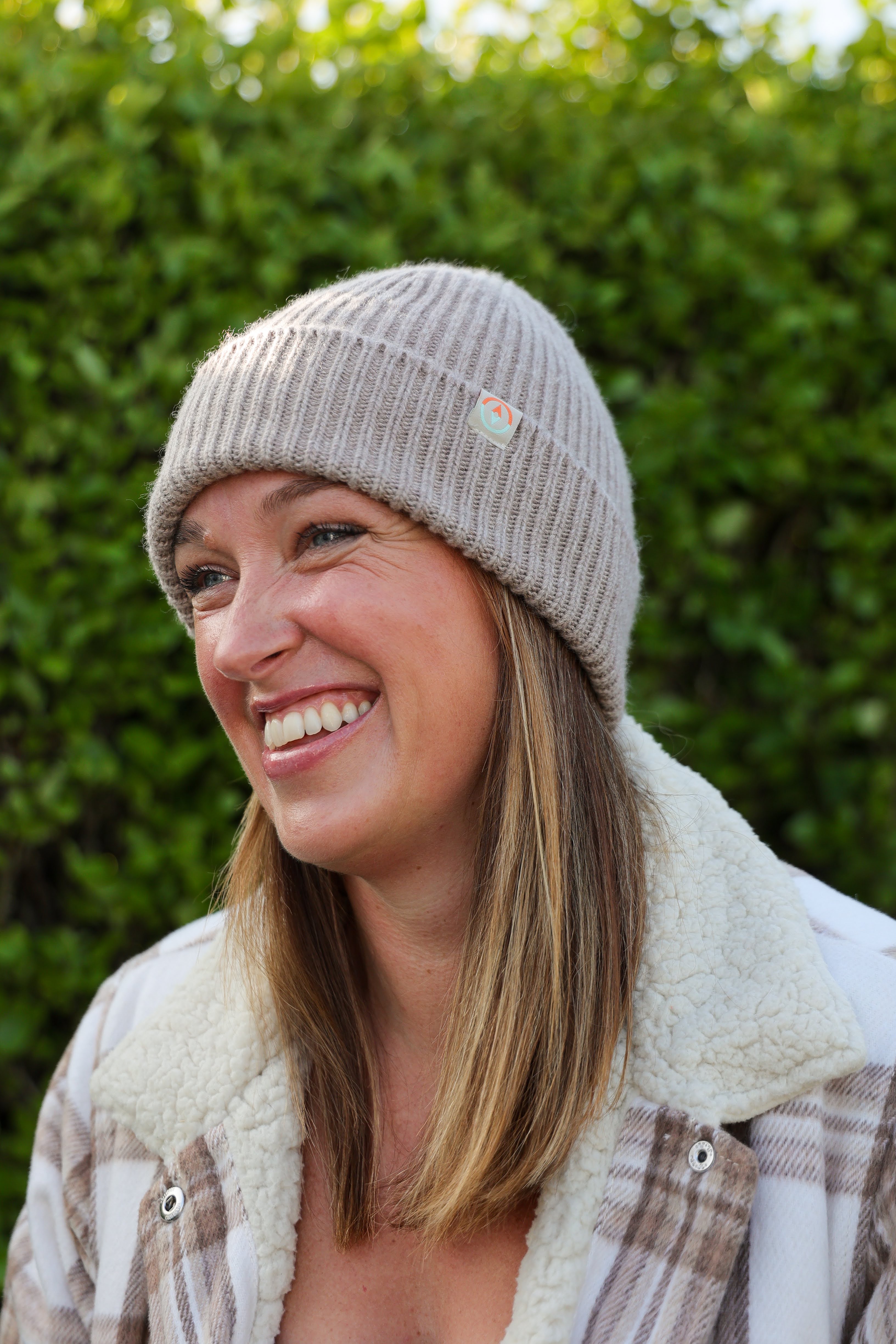 Malin Cashmere + Merino Mix Ribbed Beanie - Willow