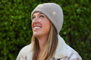 Malin Cashmere + Merino Mix Ribbed Beanie - Willow