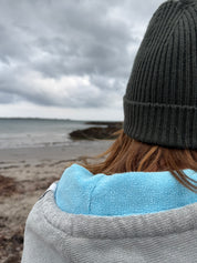 Malin Pine Green Cashmere + Merino Mix Ribbed Beanie