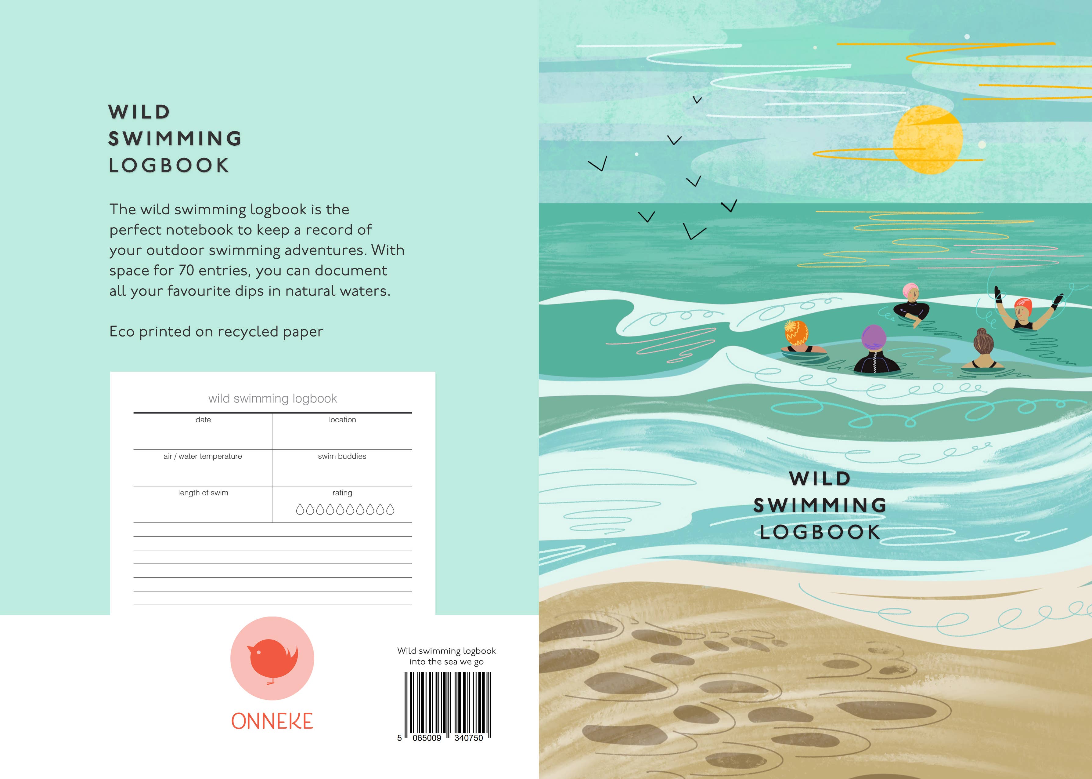 Wild swimming logbook Into the sea we go