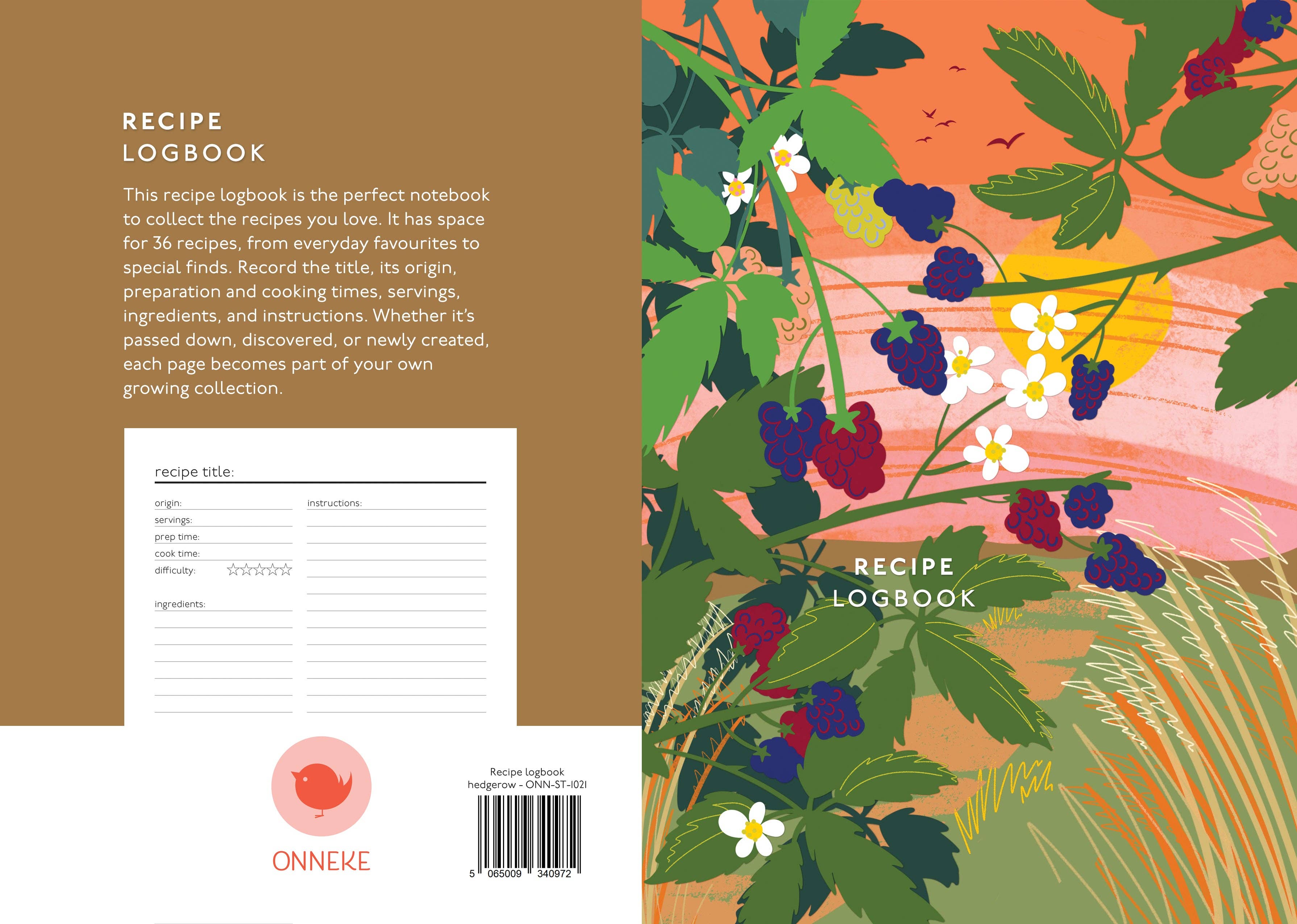Recipe logbook Hedgerow