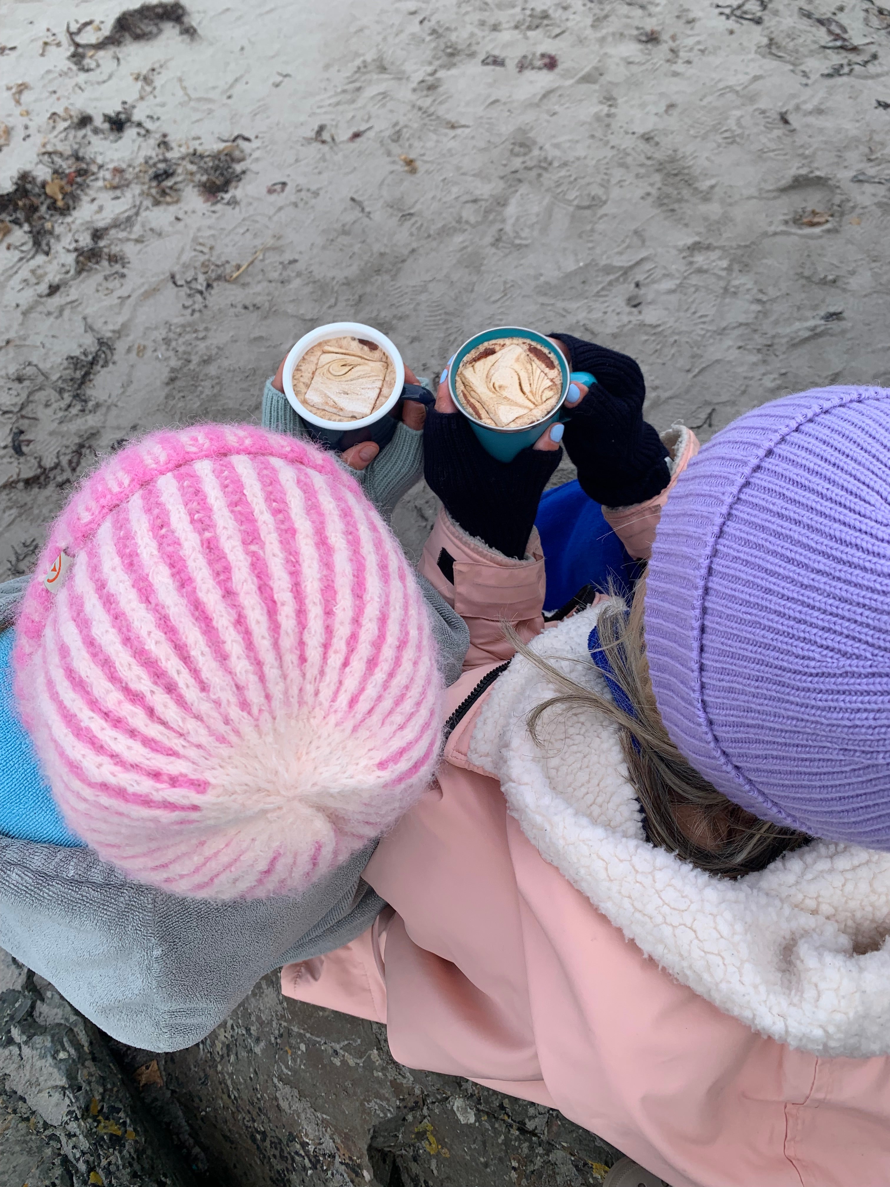 Malin Violet Cashmere + Merino Mix Ribbed Beanie