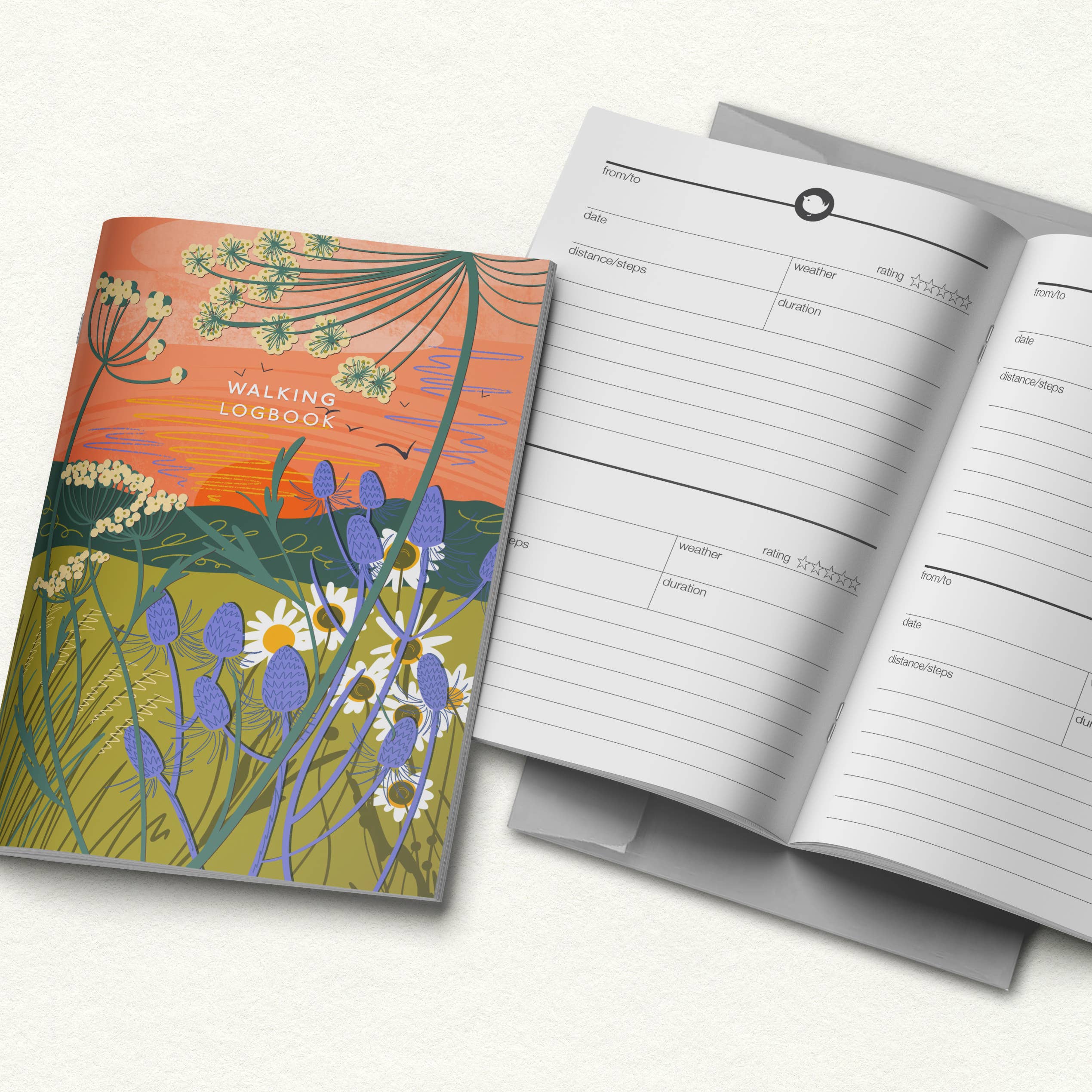 Walking logbook - painted sky