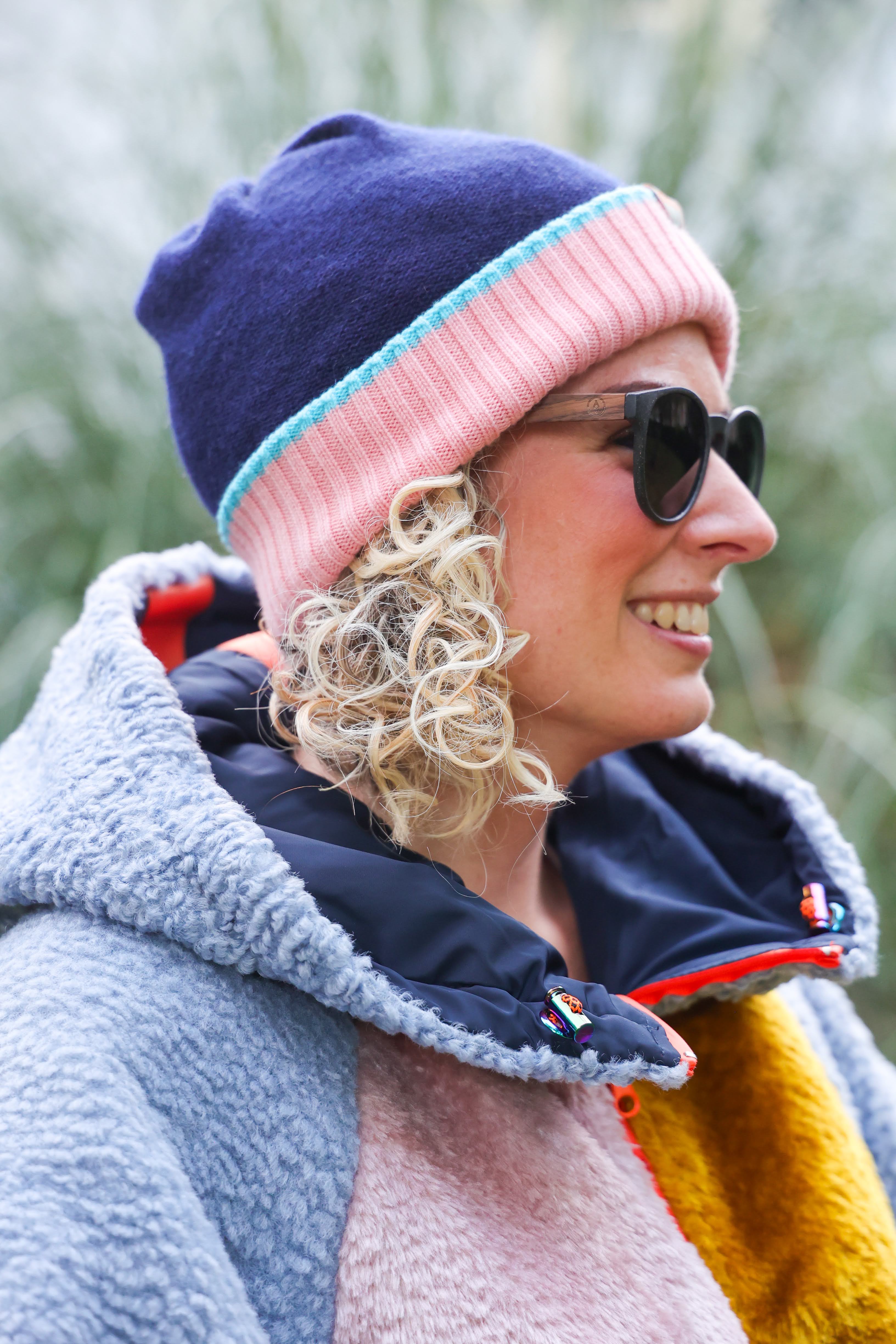 Torr Merino Reversible Beanie - Orchid Pink + Lough Blue
