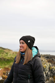 Garron Recycled Waffle Knit Beanie - Basalt Black