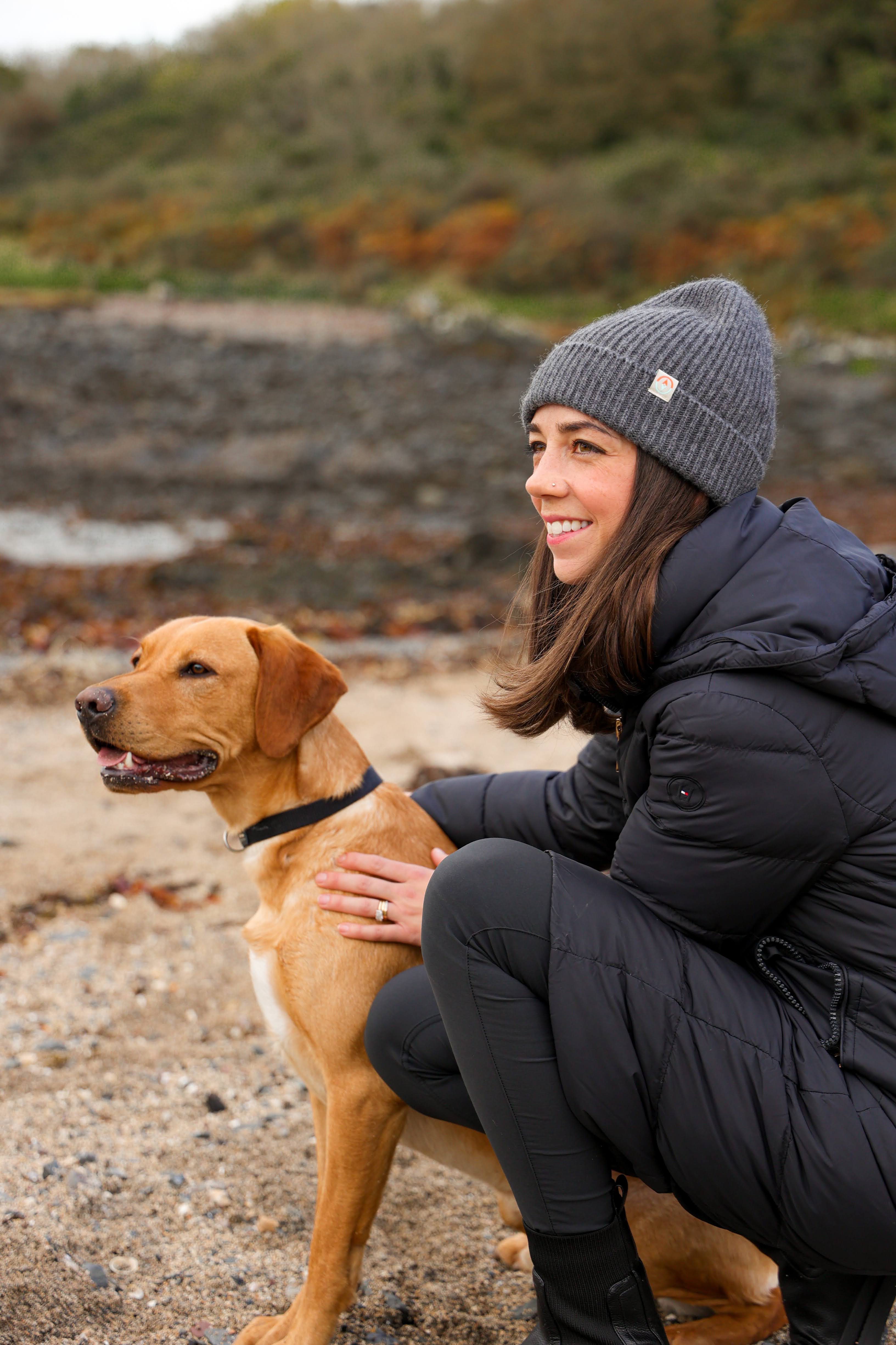 Malin Cashmere + Merino Mix Ribbed Beanie - Slate Grey