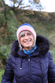 Torr Merino Reversible Beanie - Orchid Pink + Lough Blue