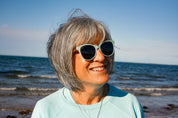 Made with a sustainable speckled wheatstraw or coffee residue frame and walnut wood temples, it's lightweight, comfortable and eco-friendly. Available in charcoal, olive green, coffee and mint frames and fitted with UV400 polarised lenses in smoke, mirrored rose pink and mirrored honey, they are a natural, biodegradable alternative to plastic sunglasses.