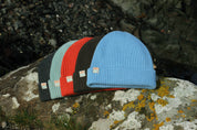 Malin Cashmere + Merino Mix Ribbed Beanie - Slate Grey